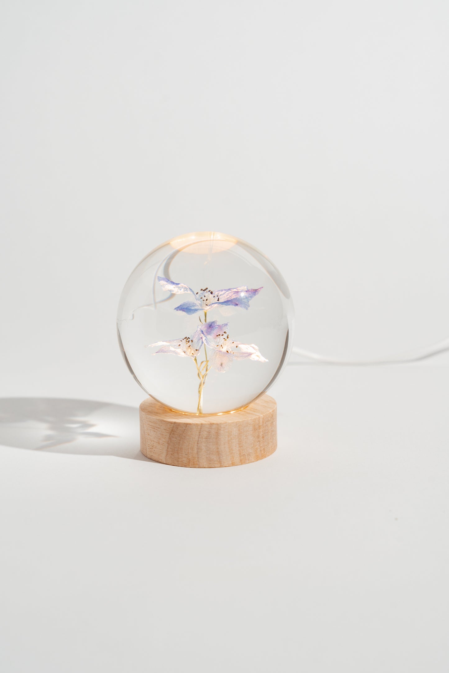 Delphinium Resin Orb