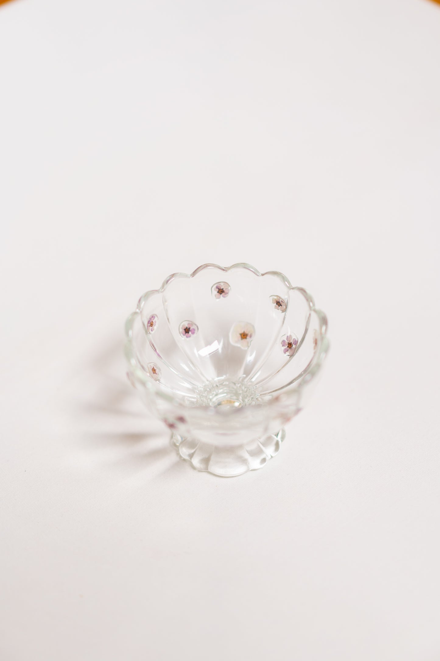 Pressed Wax Flower Dessert Bowl