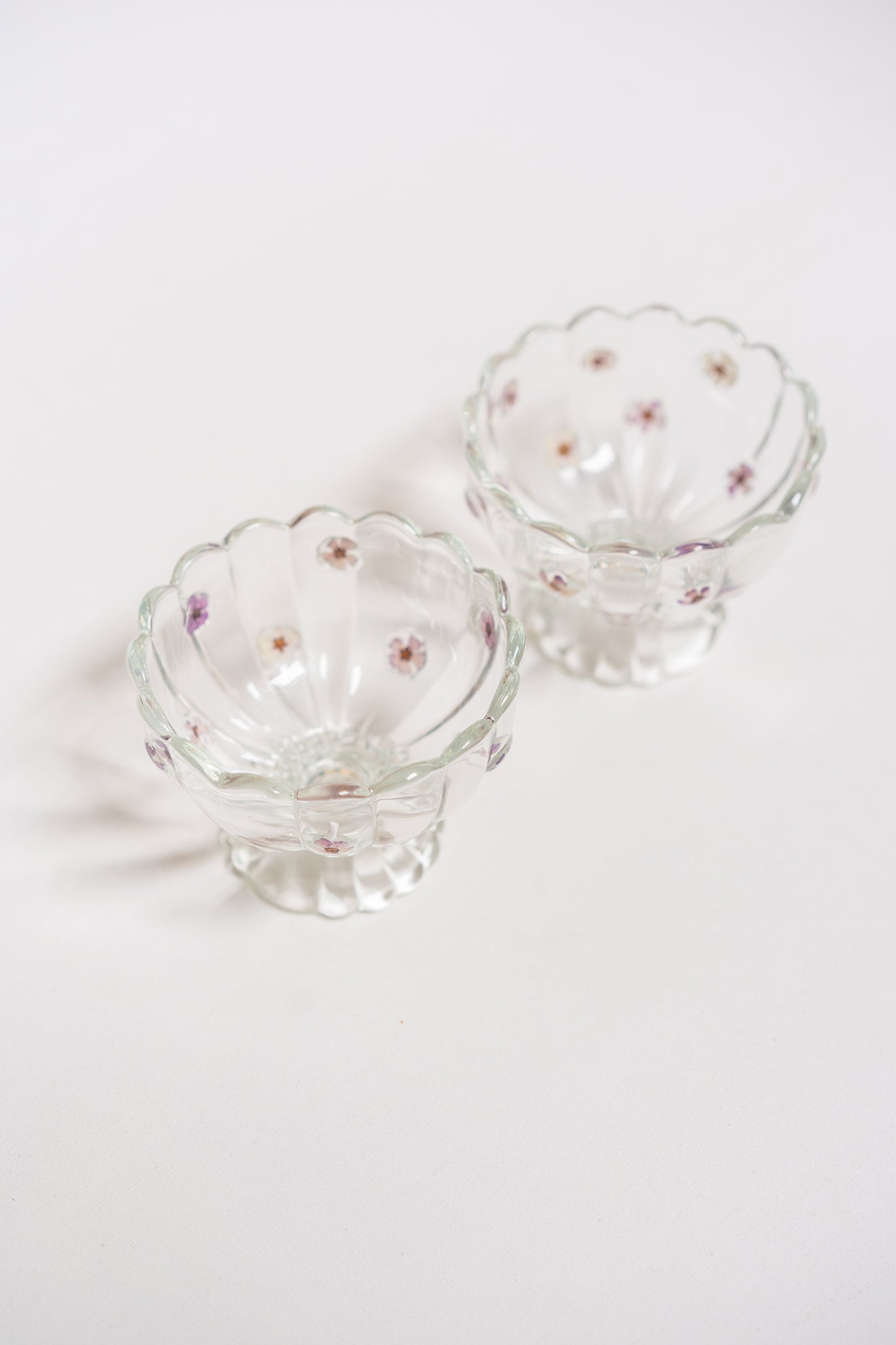 Pressed Wax Flower Dessert Bowl