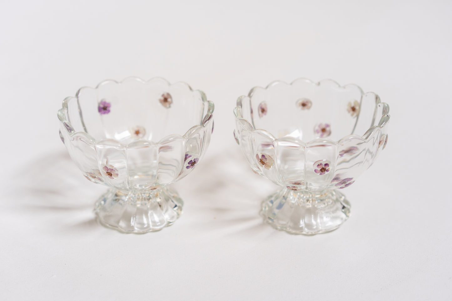Pressed Wax Flower Dessert Bowl