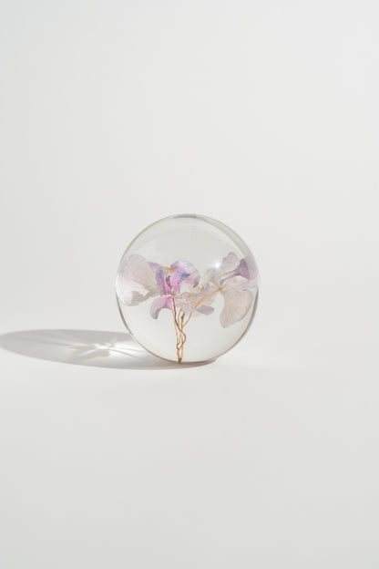 Hydrangea Resin Orb