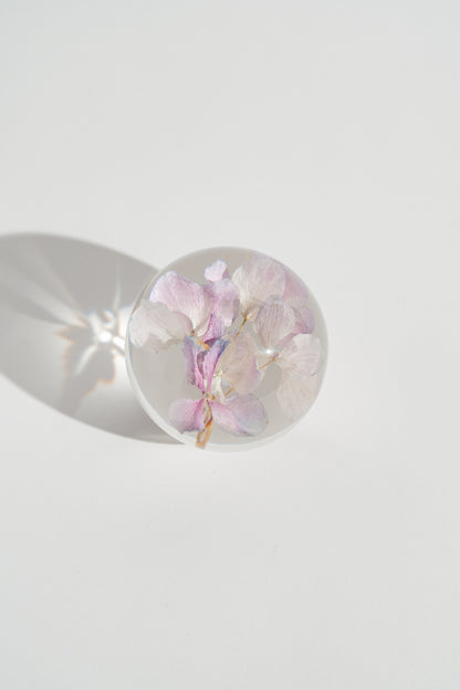 Hydrangea Resin Orb