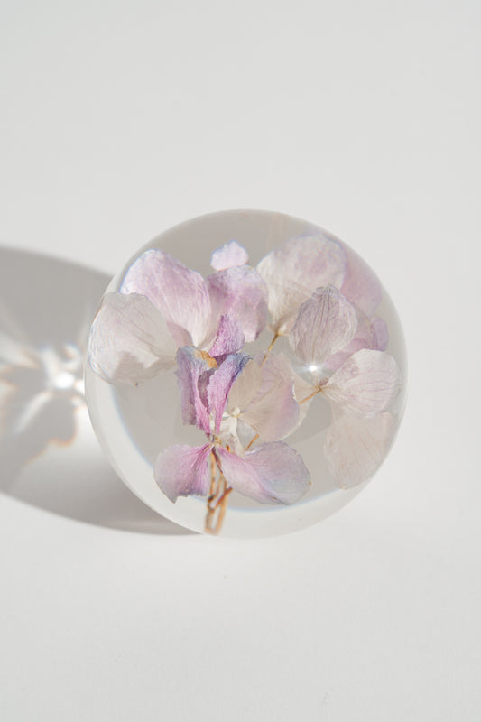 Hydrangea Resin Orb
