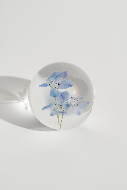 Delphinium Resin Orb