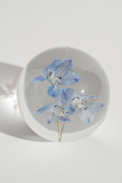 Delphinium Resin Orb