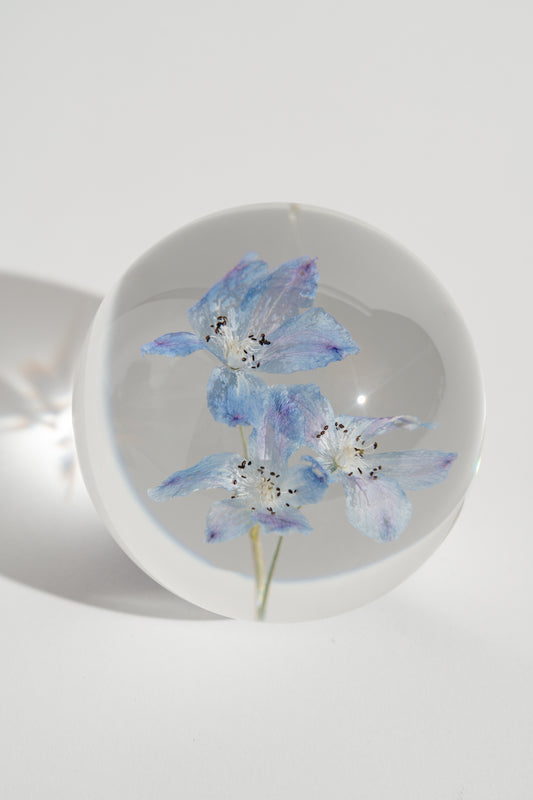 Delphinium Resin Orb