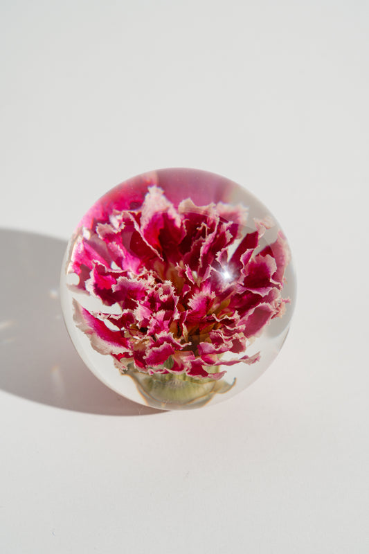 Carnation Resin Orb