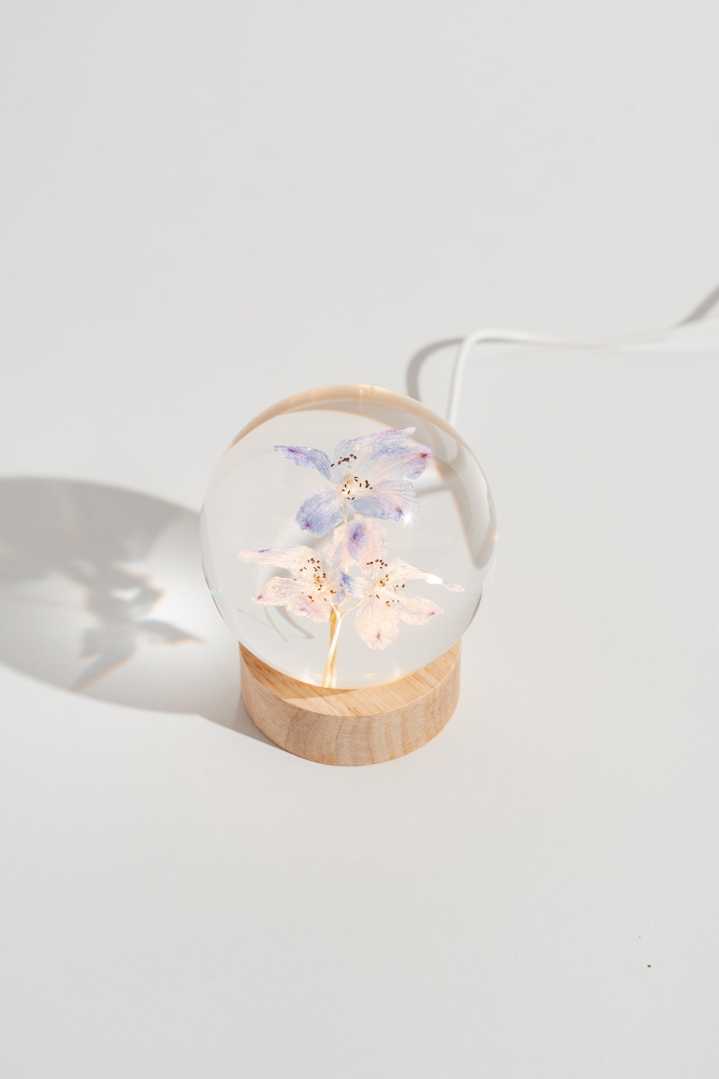 Delphinium Resin Orb