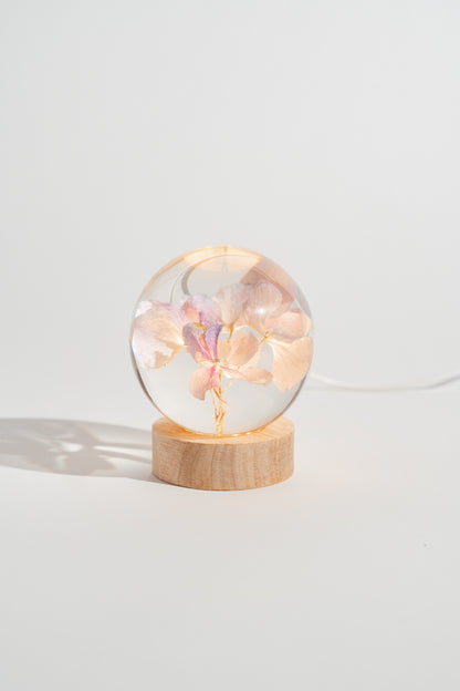 Hydrangea Resin Orb