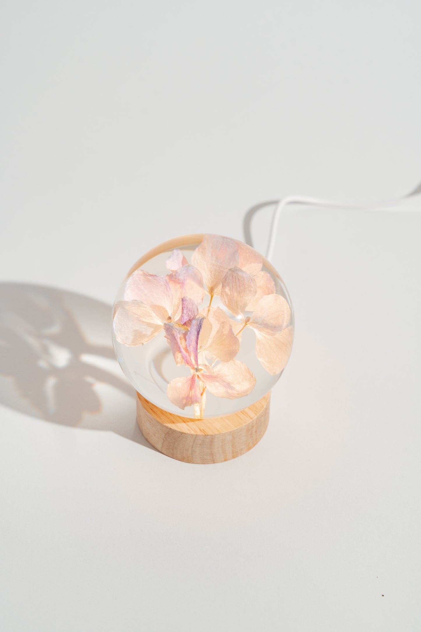 Hydrangea Resin Orb