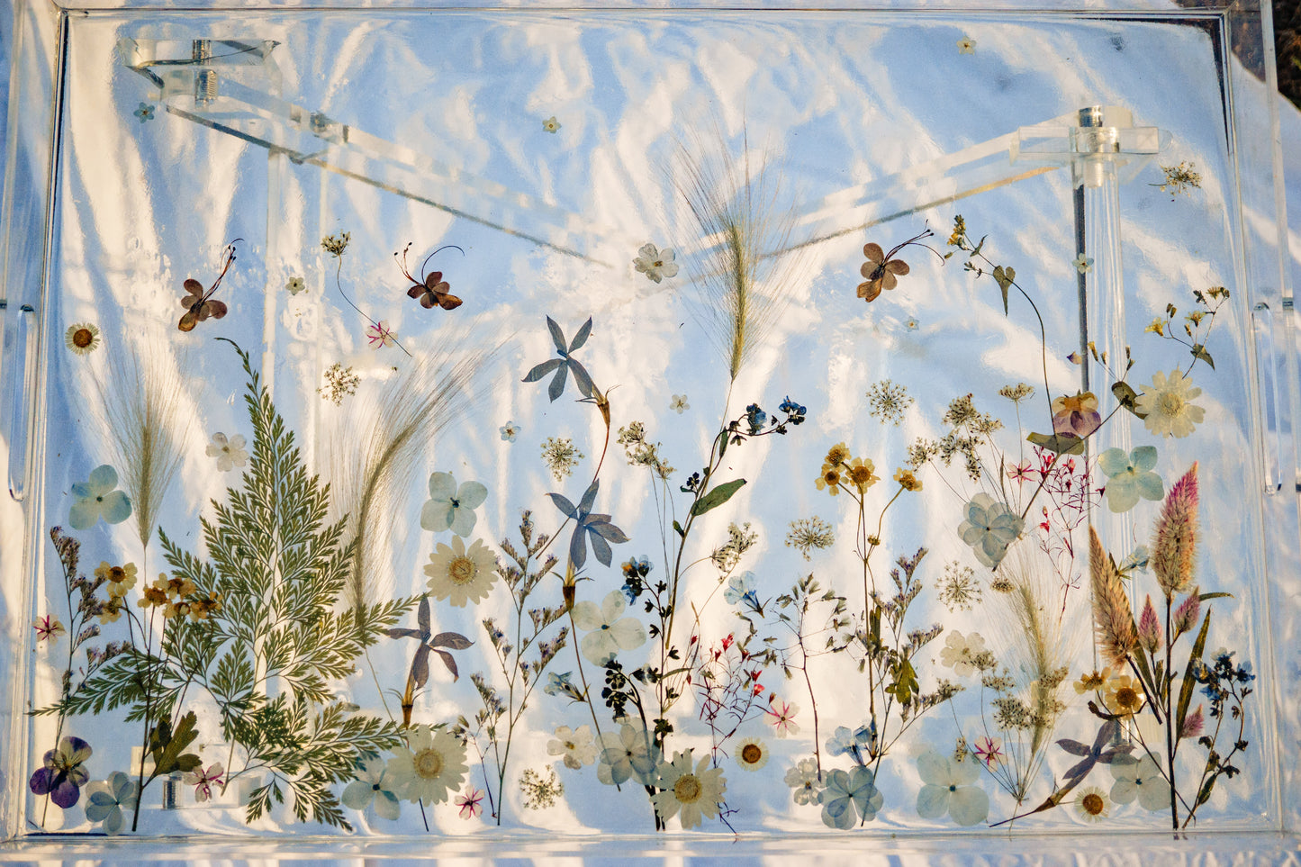 Floral Resin Folding Table