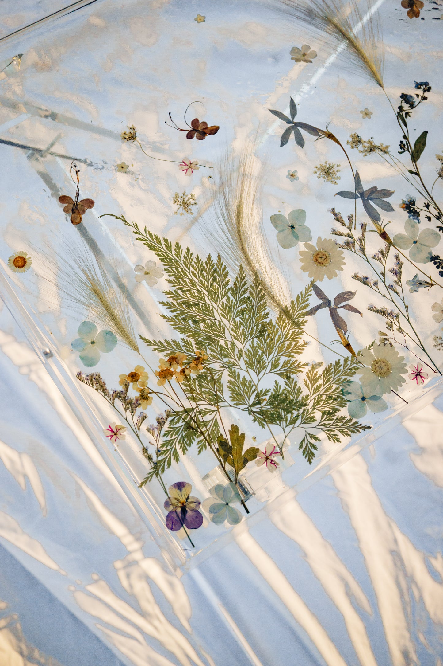 Floral Resin Folding Table