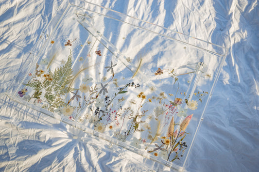 Floral Resin Folding Table